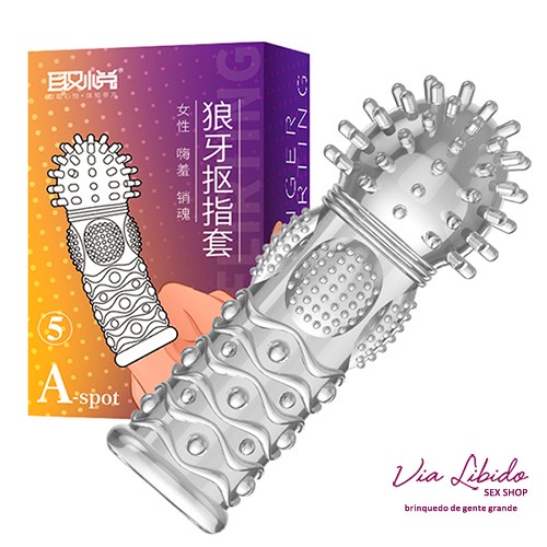 Capa Extensora de Dedo LY 8cm Love Nest Via Libido Sex Shop 